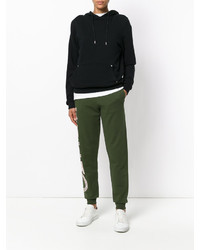 Pantalon de jogging en cuir imprimé vert foncé Kenzo