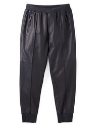 Pantalon de jogging en cuir noir