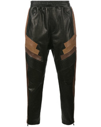 Pantalon de jogging en cuir noir Neil Barrett