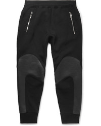 Pantalon de jogging en cuir noir Neil Barrett