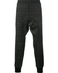 Pantalon de jogging en laine à carreaux gris foncé Neil Barrett