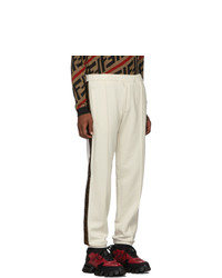 Pantalon de jogging en laine blanc Fendi