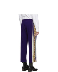 Pantalon de jogging en laine bleu marine Gucci