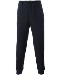 Pantalon de jogging en laine bleu marine Burberry