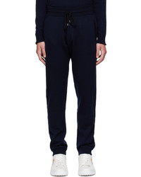 Pantalon de jogging en laine bleu marine Salvatore Ferragamo
