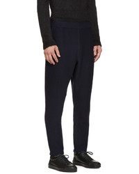 Pantalon de jogging en laine bleu marine Jil Sander Navy