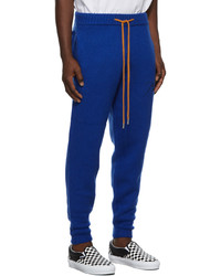 Pantalon de jogging en laine bleu marine Rhude