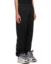 Pantalon de jogging en laine brodé noir Lanvin