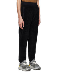 Pantalon de jogging en laine brodé noir Burberry