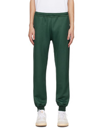 Pantalon de jogging en laine brodé vert foncé