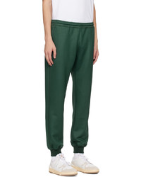 Pantalon de jogging en laine brodé vert foncé Lanvin