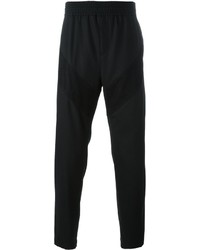 Pantalon de jogging en laine géométrique noir