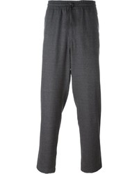 Pantalon de jogging en laine gris foncé Barena