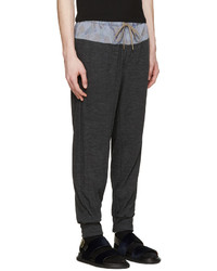 Pantalon de jogging en laine gris foncé Kolor
