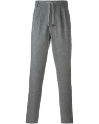 Pantalon de jogging en laine gris Brunello Cucinelli