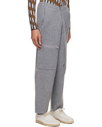 Pantalon de jogging en laine gris ZANKOV