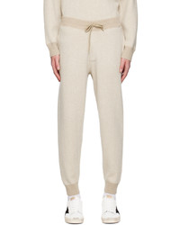 Pantalon de jogging en laine imprimé beige