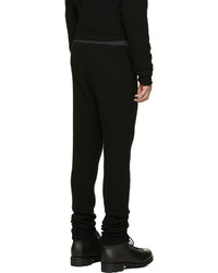 Pantalon de jogging en laine noir Sacai