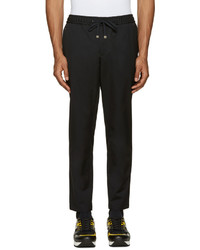 Pantalon de jogging en laine noir Dolce & Gabbana