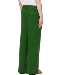 Pantalon de jogging en laine vert Marni