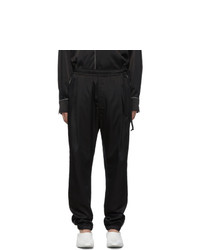 Pantalon de jogging en soie noir