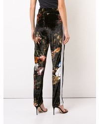 Pantalon de jogging en velours à fleurs noir Palm Angels