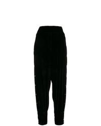 Pantalon de jogging en velours noir Almaz