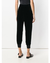 Pantalon de jogging en velours noir Twin-Set
