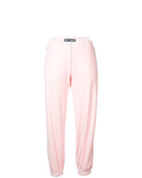 Pantalon de jogging en velours rose