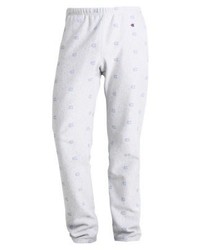 Pantalon de jogging imprimé blanc Champion