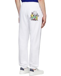Pantalon de jogging imprimé blanc Moschino
