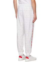 Pantalon de jogging imprimé blanc Helmut Lang