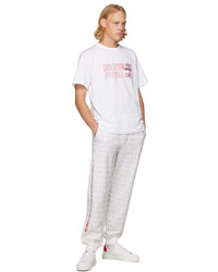 Pantalon de jogging imprimé blanc Helmut Lang