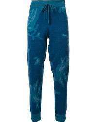 Pantalon de jogging imprimé bleu canard