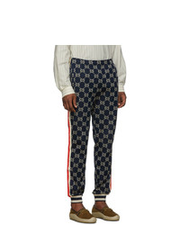Pantalon de jogging imprimé bleu marine Gucci