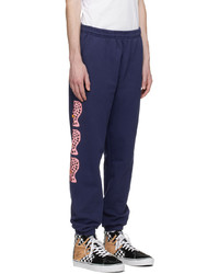 Pantalon de jogging imprimé bleu marine Brain Dead