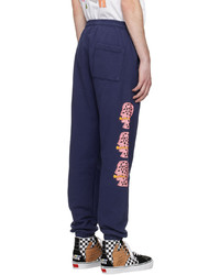 Pantalon de jogging imprimé bleu marine Brain Dead