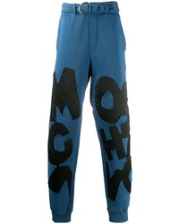 Pantalon de jogging imprimé bleu Moschino