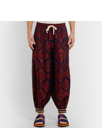 Pantalon de jogging imprimé bordeaux Gucci