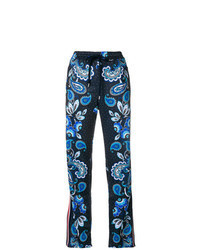 Pantalon de jogging imprimé cachemire bleu marine