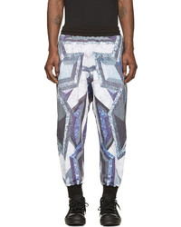 Pantalon de jogging imprimé gris