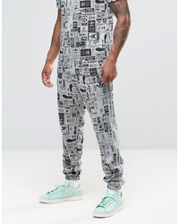 Pantalon de jogging imprimé gris adidas