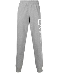 Pantalon de jogging imprimé gris Ea7 Emporio Armani