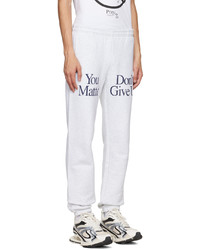 Pantalon de jogging imprimé gris Praying