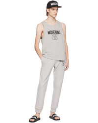Pantalon de jogging imprimé gris Moschino