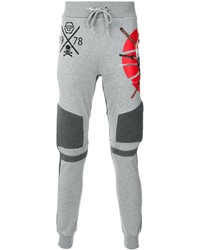 Pantalon de jogging imprimé gris Philipp Plein