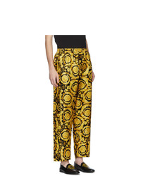 Pantalon de jogging imprimé jaune Versace Underwear