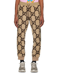 Pantalon de jogging imprimé marron clair Gucci