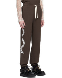 Pantalon de jogging imprimé marron foncé Charles Jeffrey Loverboy