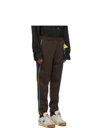 Pantalon de jogging imprimé marron foncé Ader Error